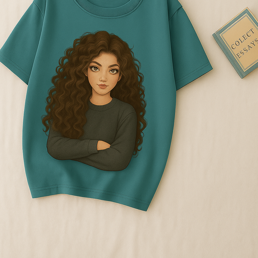 Curly Diva Summer tee Teal