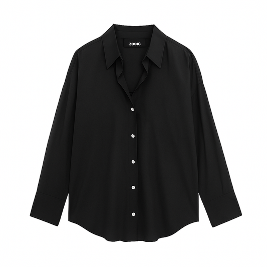 Black Button-Down Shirt