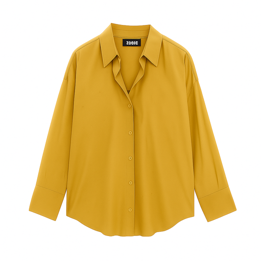 Sunbeam Yellow Breezy Cotton button-down Shirt