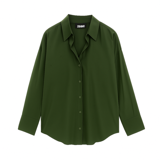 Olive green button-down Shirt
