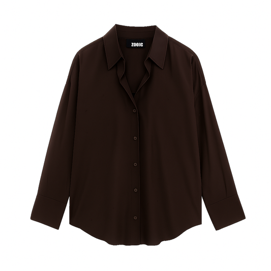 Dark Brown Button-down Shirt