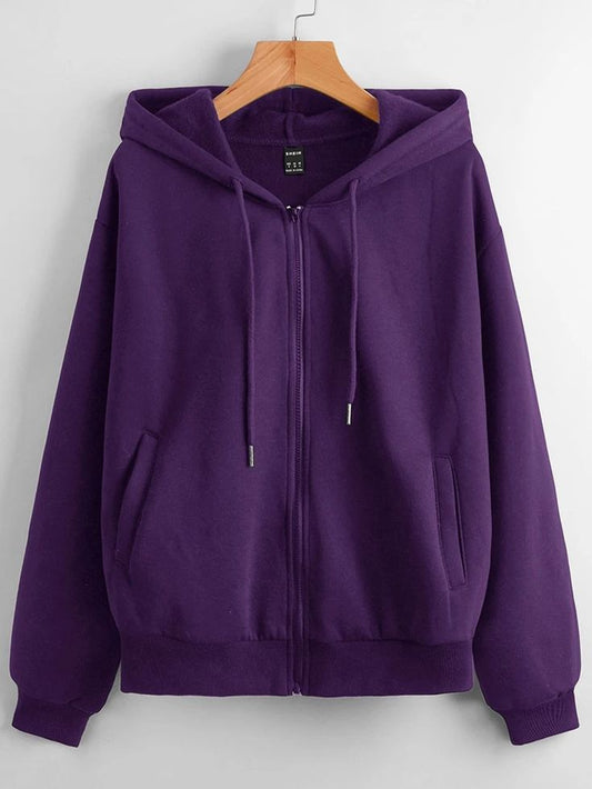 Deep Purple Zip-Up Hoodie