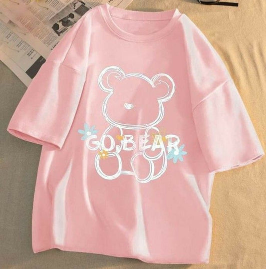 Go Bear Tee – Pastel Pink Play