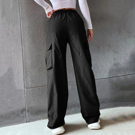 Black High Waist Cargo Jeans