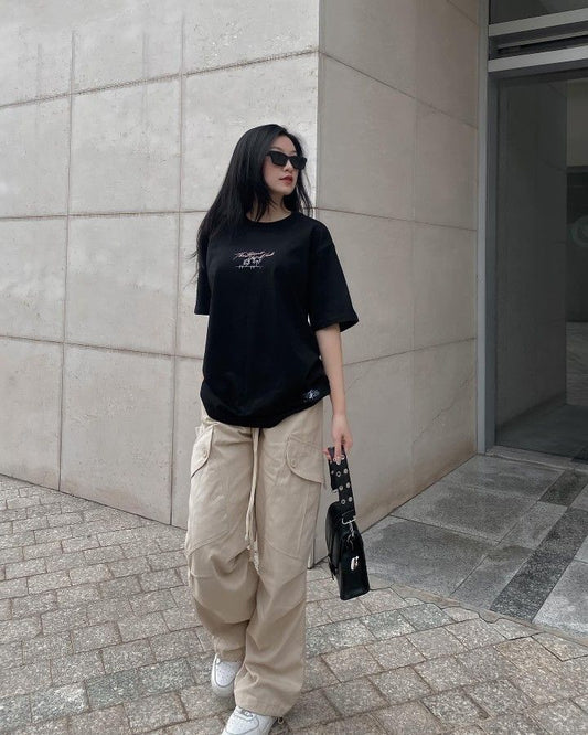 Street Luxe: Oversized Tee & Utility Cargo Set