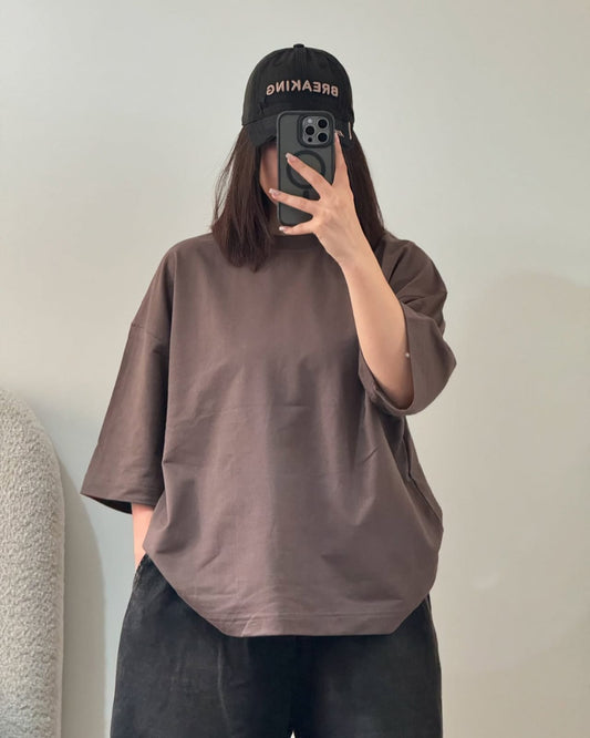 ZODIC Oversized Tee – Mocha Brown
