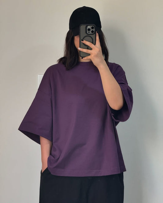 ZODIC Oversized Tee – Plum Purple