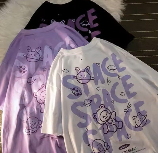 Cosmic Bear Graphic T-Shirt  Dreamy & Fun
