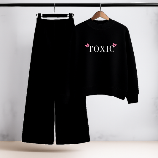 Toxic Energy Black Sweatshirt & Trouser Set