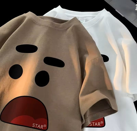 Brown- Cute Emoticon Tee
