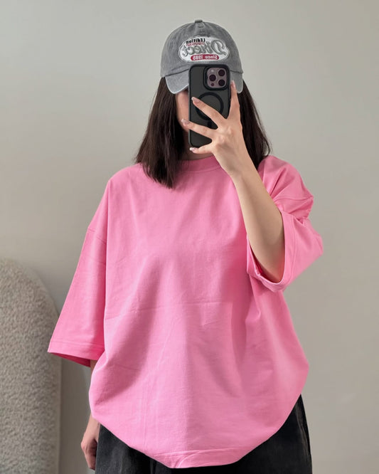 ZODIC Oversized Tee – Cotton Candy Pink