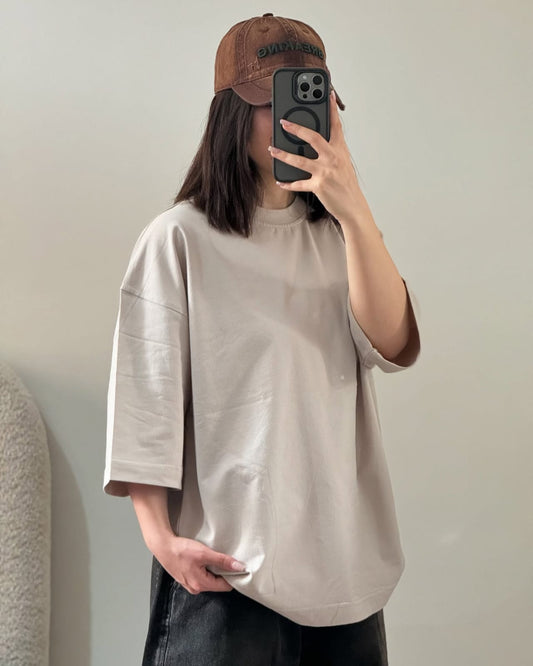 ZODIC Oversized Tee – Cream Beige
