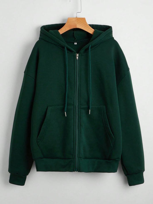 Forest Green Zip-Up Hoodie