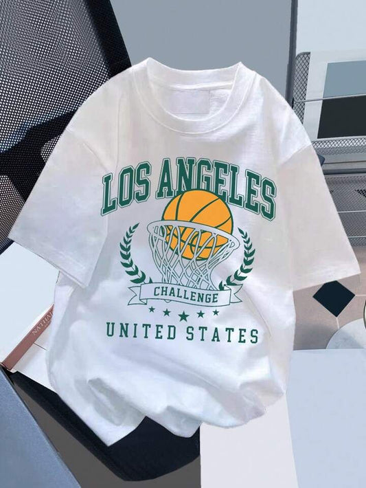 LA Slam Dunk Tee – Athletic Style White