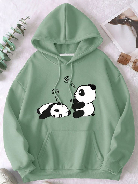 Minimal Panda Face Hoodie
