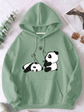 Minimal Panda Face Hoodie