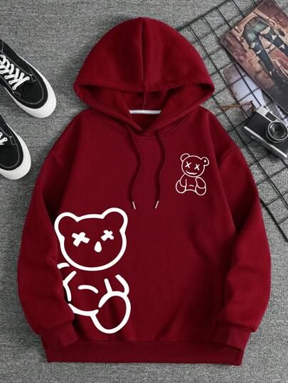 Bear Line Art Hoodie