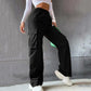 Black High Waist Cargo Jeans