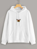 3D Butterfly Hoodie – Pure White