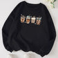 Black Bubble Tea Graphic Sweatshirt