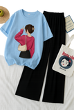 Girl with Pink Bag Casual Combo