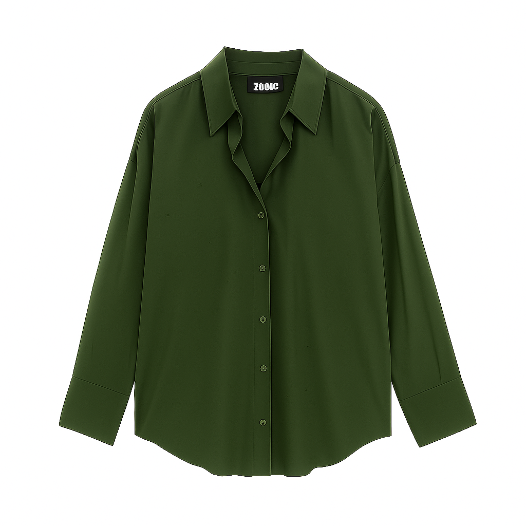 Olive green button-down Shirt