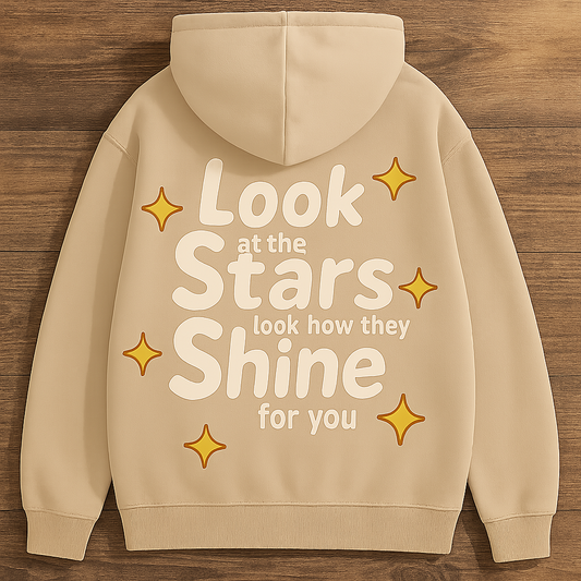 Beige Starry sky Hoodie