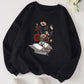 Black Floral Book Aesthetic Sweatshirt