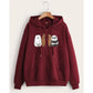 We Bear Bear Print Hoodie – Wine Red Zip-Up