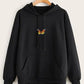 3D Mini Butterfly Hoodie Black
