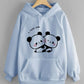 Sky Blue Cute Bear Graphic Hoodie