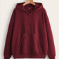 Maroon Red Zip-Up Hoodie