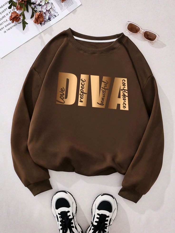 Diva Metallic Brown Sweatshirt