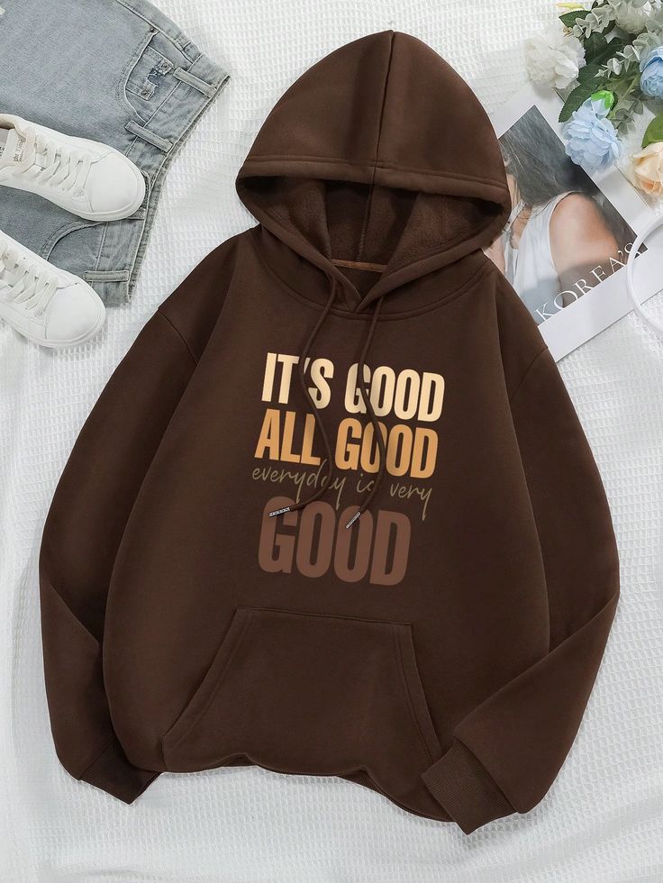 It’s Good All Good Hoodie – Mocha Brown
