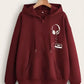 Minimal Patch Zipper Hoodie – Wine Red