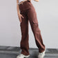 Cocoa Brown High Waist Cargo Jeans
