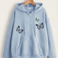 Butterfly Zipper Hoodie – Sky Blue
