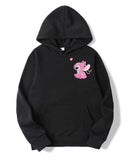 Pink Angel Stitch Hoodie – Cute Black Pullover