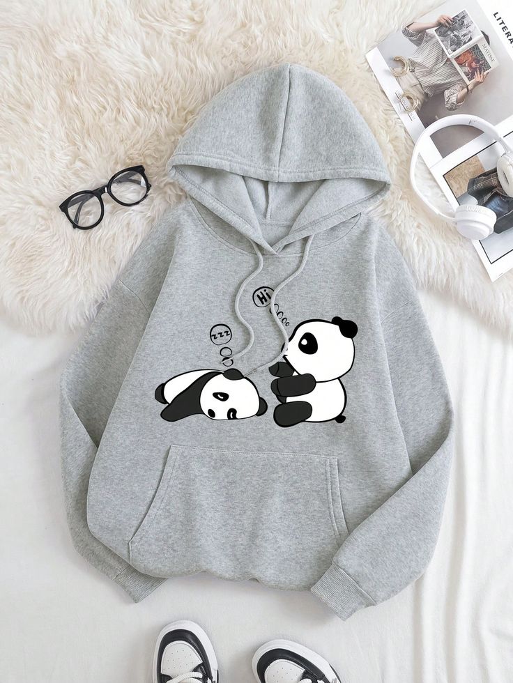 Kawaii Panda Hoodie for Men & Women – Soft Fleece Streetwear