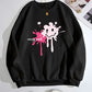 Black Paint Splash Graphic Sweatshirt