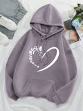 Heart in Bloom Hoodie – Lavender Purple