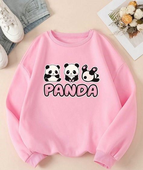 Cute Panda Trio Pink Sweatshirt