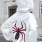 Dark Spider Web Zipper Hoodie – GothicWhite