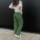 Olive Green Multi-Pocket Cargo