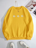 Yellow Daisy Embroidered Sweatshirt
