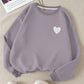 Lavender side heart sweatshirt