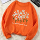 Orange Floral "Give Yourself Time to Grow" Sweatshirt
