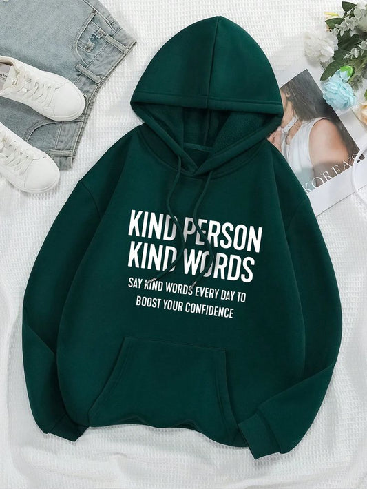 Kind Words Hoodie – Deep Forest Green