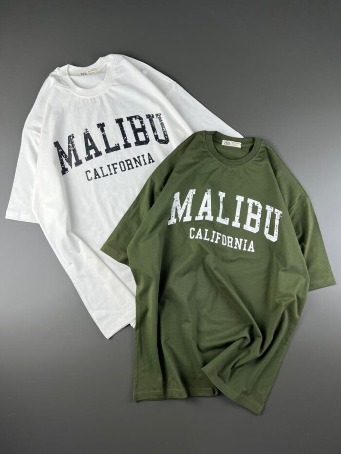 Malibu Vintage Vibe Tee Set – White, Olive, Navy & beige