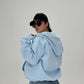 Sky Blue Zipper Hoodie